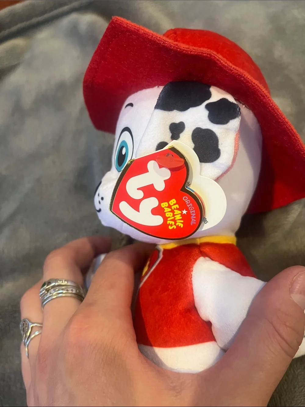 Ty Marshall Plush Puppy in Red Outfit – Soft Rescue Dog Toy